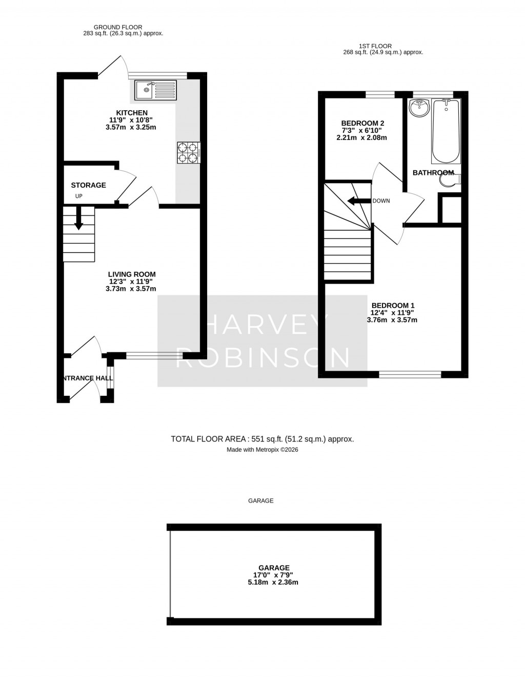 Floorplans For William Drive, Eynesbury, PE19