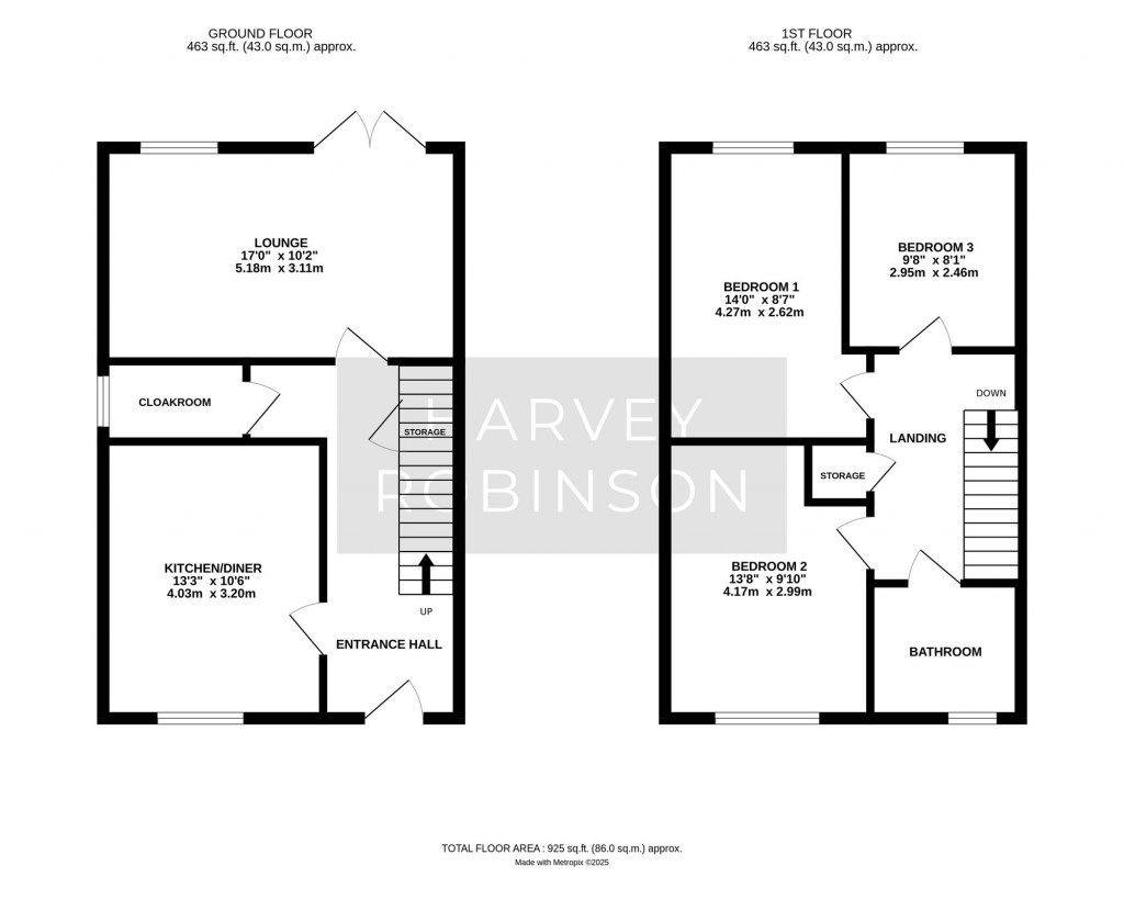 Floorplans For Burgess Close, Swavesey, CB24