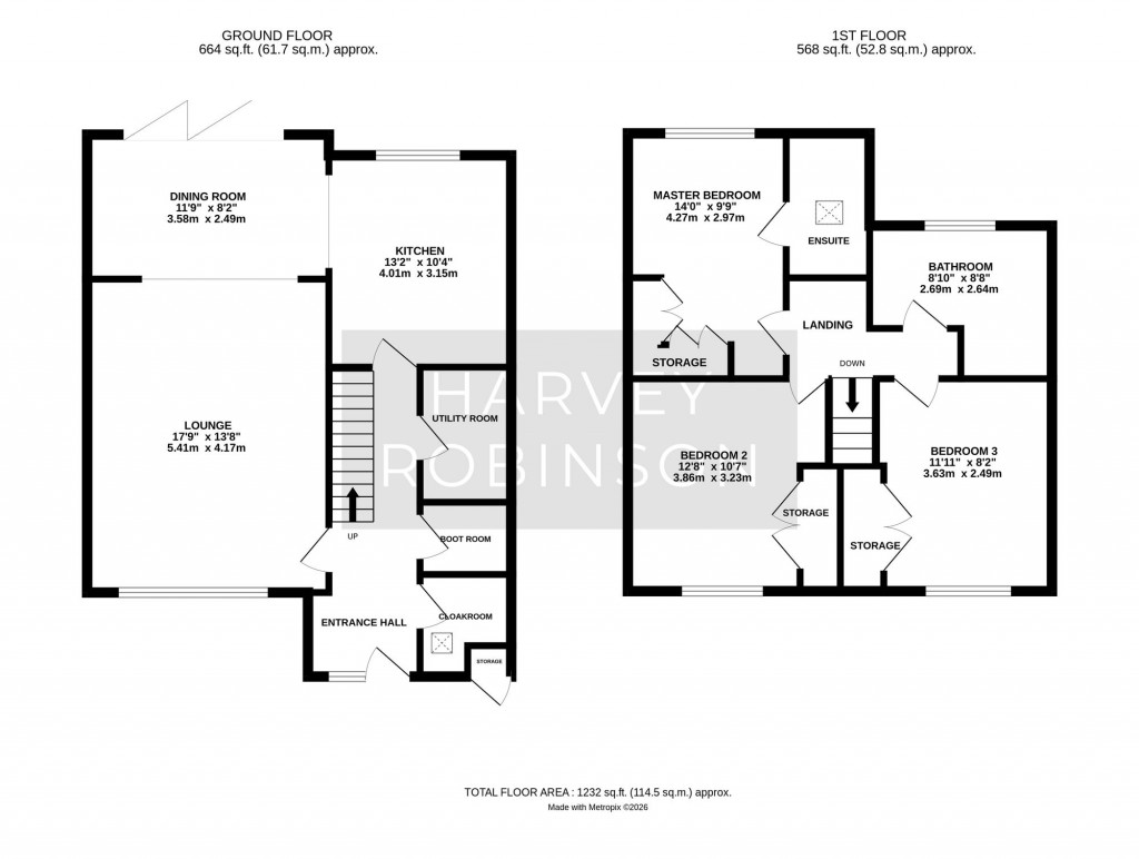 Floorplans For Churchill Avenue, Wyton, PE28