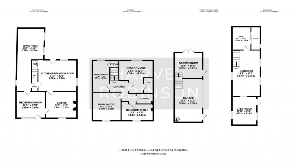 Floorplans For High Street, Earith, PE28