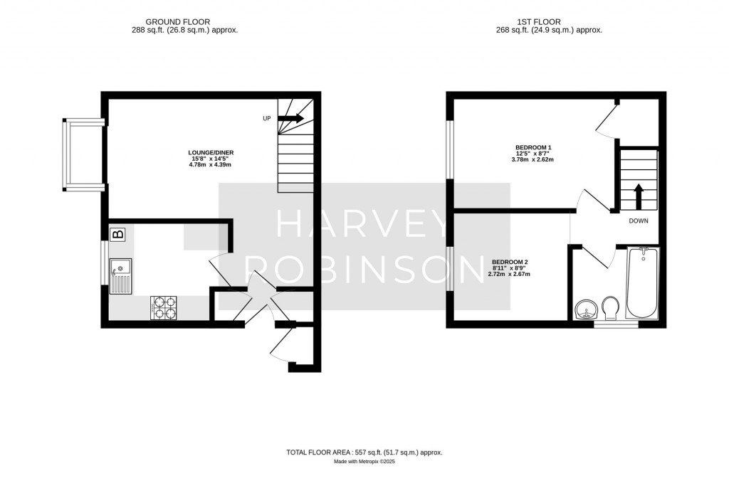 Floorplans For Beaver Close, Eaton Socon, PE19