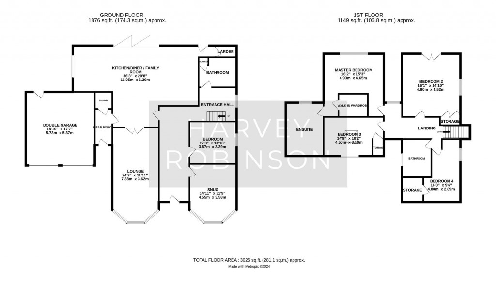 Floorplans For Wood End, Bluntisham, PE28