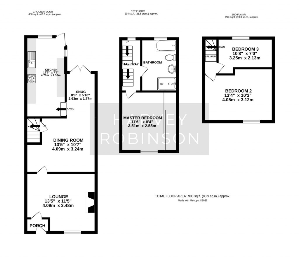 Floorplans For Main Street, Hartford, PE29