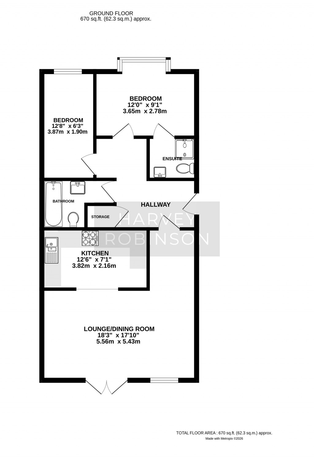 Floorplans For Chambers Way, Biggleswade, SG18