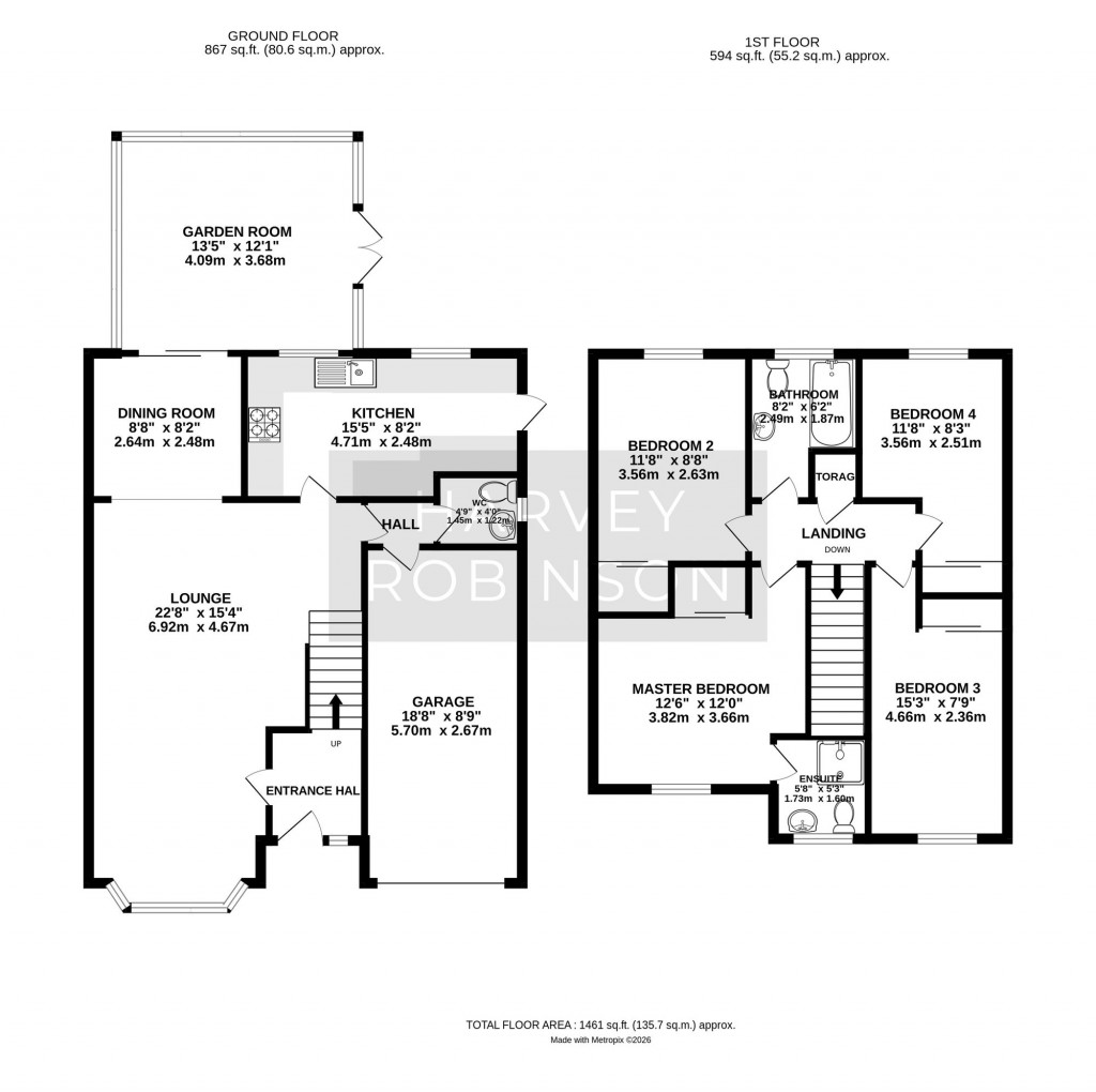 Floorplans For Grasmere, Huntingdon, PE29