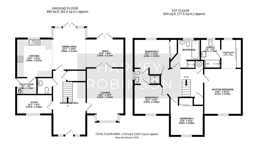 Floorplans For Somning Close, Alconbury Weald, PE28