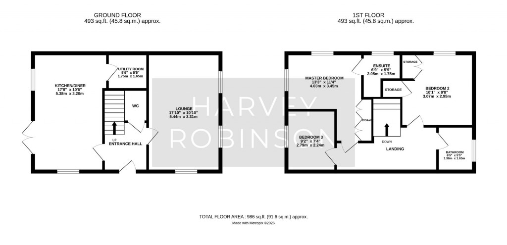 Floorplans For Goodman Close, St. Ives, PE27