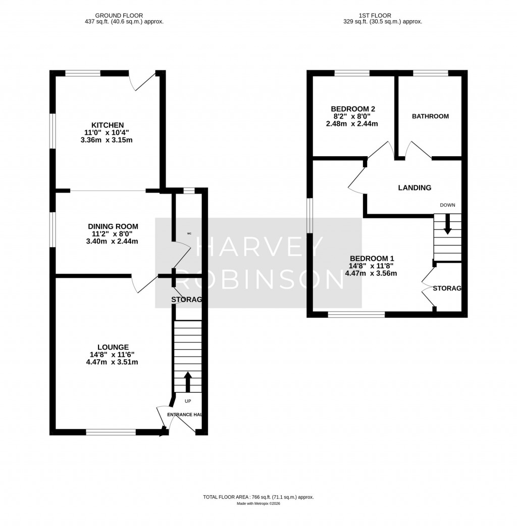 Floorplans For Hall Green Lane, Fenstanton, PE28