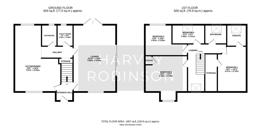Floorplans For Brookside, Houghton, PE28