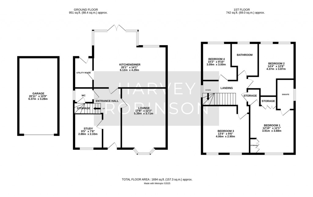 Floorplans For Turnpike Close, Needingworth, PE27