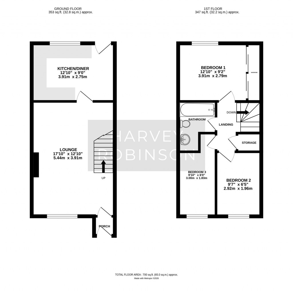 Floorplans For Manor Close, Buckden, PE19