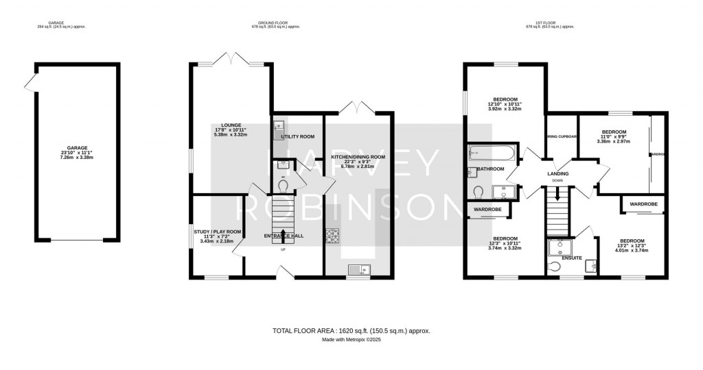 Floorplans For Collings Crescent, Biggleswade, SG18
