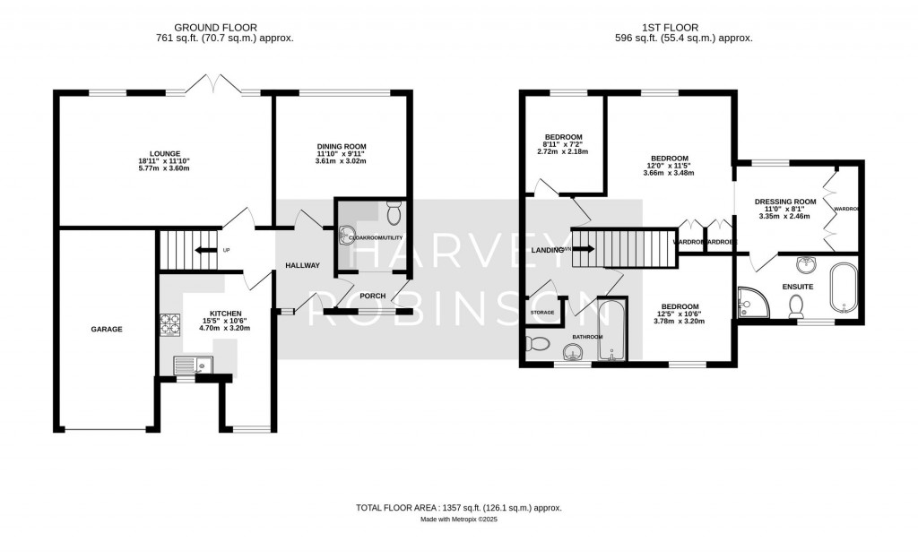 Floorplans For Downside Gardens, Potton, SG19