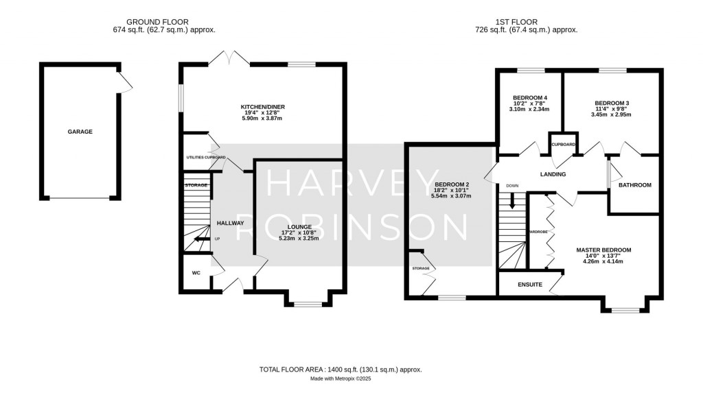 Floorplans For Knights Way, St. Ives, PE27