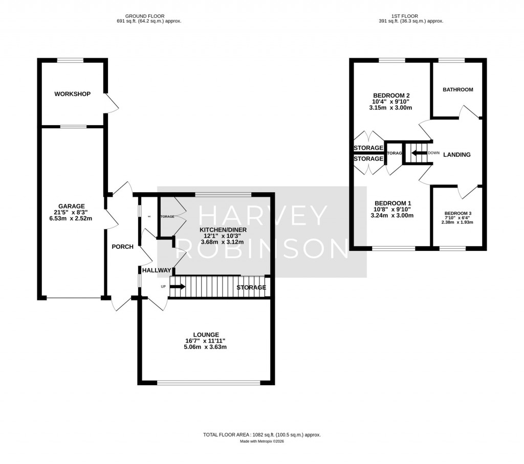 Floorplans For Greenfields, St. Ives, PE27
