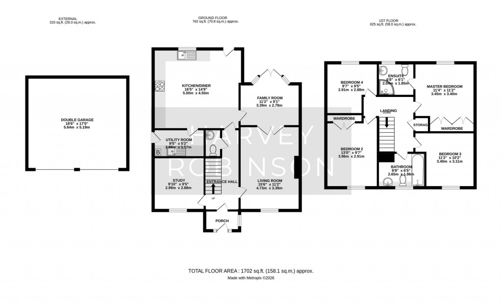 Floorplans For Bluebell Close, Ramsey, PE26