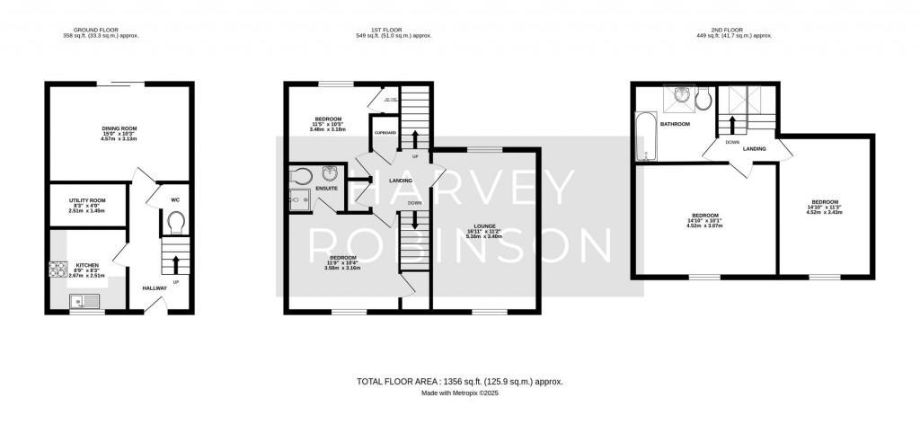 Floorplans For Flawn Way, Eynesbury, PE19
