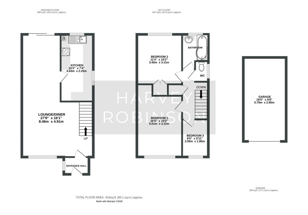 Floorplans For Kym Road, Eaton Ford, PE19