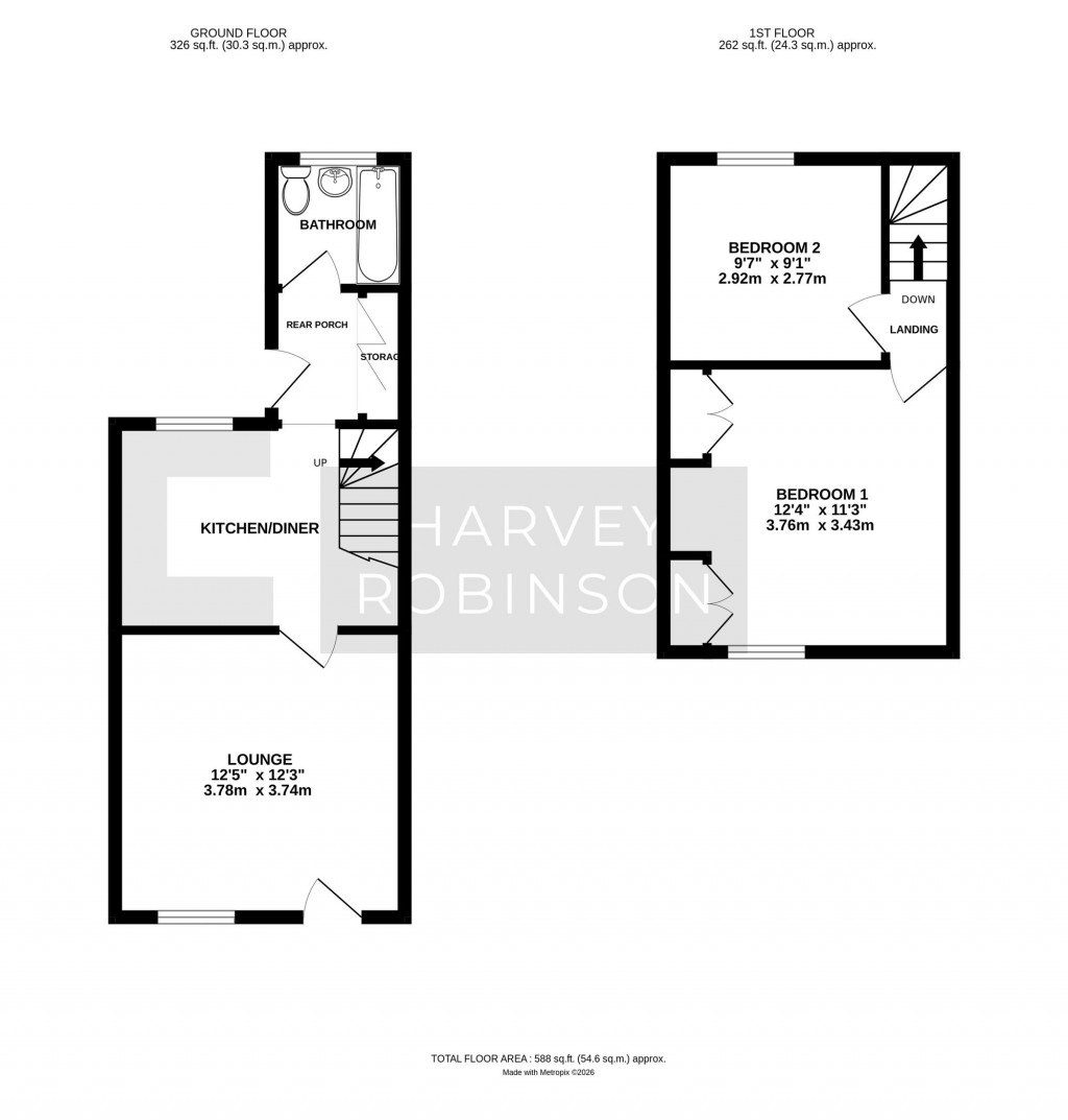 Floorplans For Washbank Road, Eynesbury, PE19