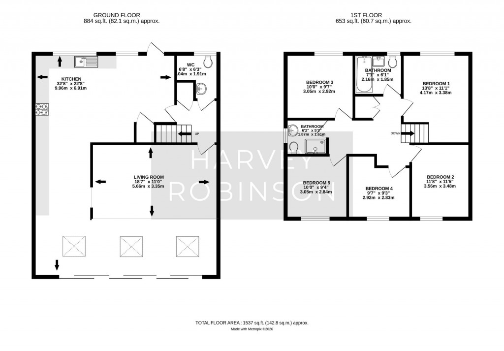 Floorplans For Viscount Court, Eaton Socon, PE19