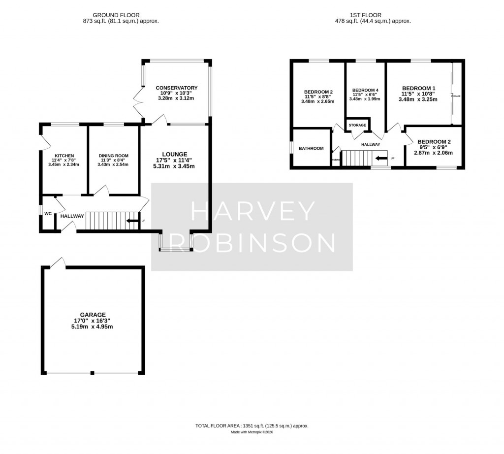 Floorplans For Norfolk Road, St. Ives, PE27
