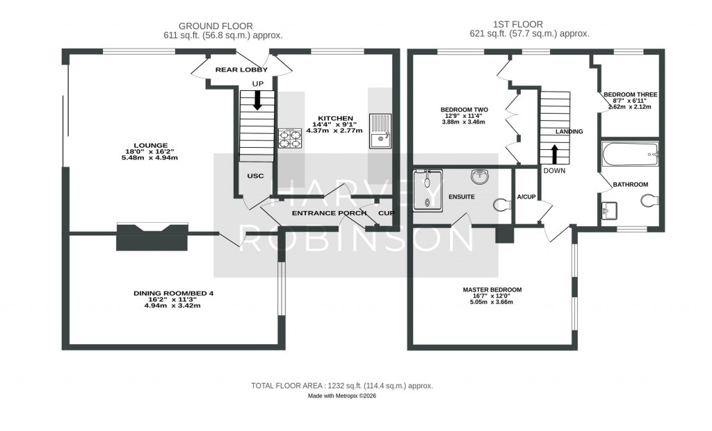 Floorplans For Castle Hill Court, Huntingdon, PE29