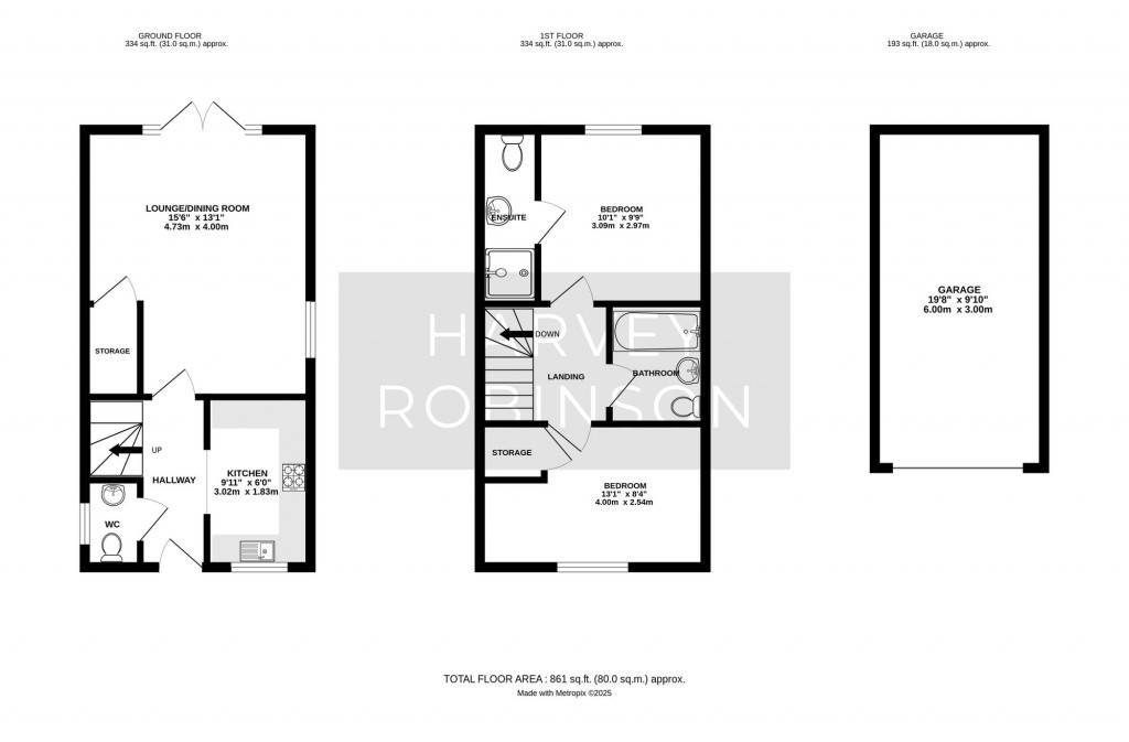 Floorplans For Coates Road, Biggleswade, SG18