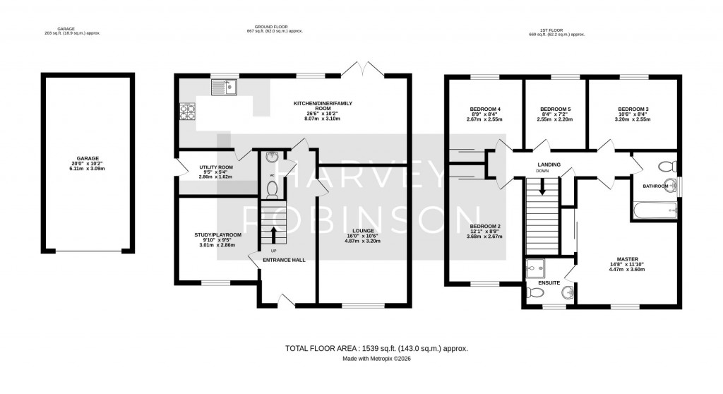 Floorplans For Christie Drive, Huntingdon, PE29