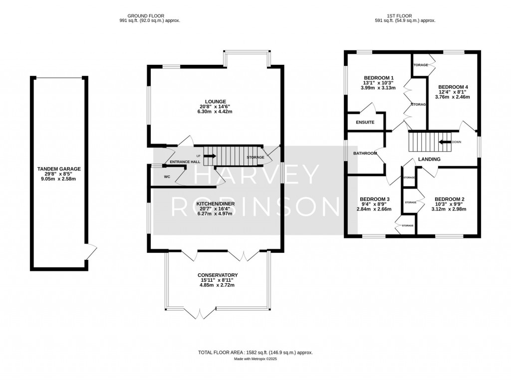 Floorplans For Priory Road, Needingworth, PE27