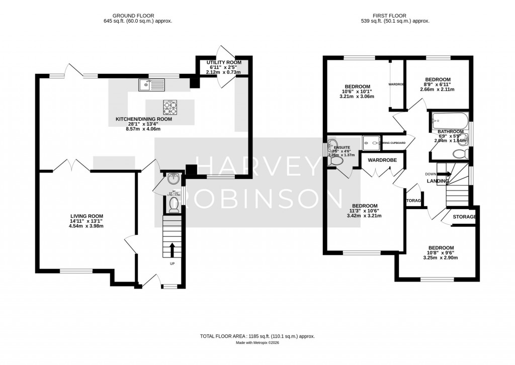 Floorplans For Kestrel Way, Sandy, SG19