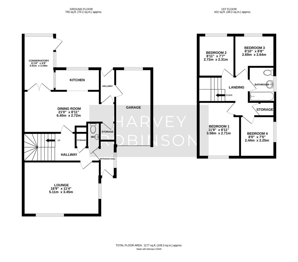 Floorplans For Drake Road, Eaton Socon, PE19