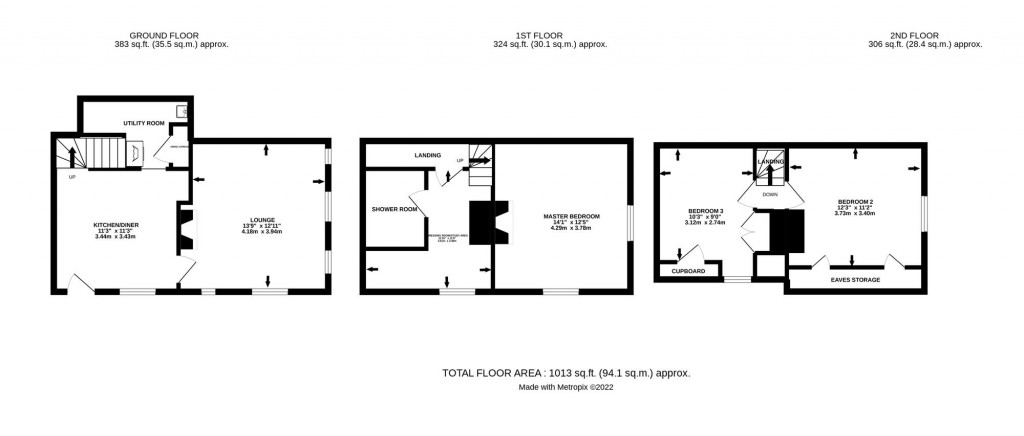 Floorplans For Free Church Passage, St. Ives, PE27