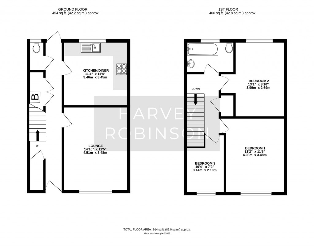 Floorplans For Pepys Road, St. Neots, PE19