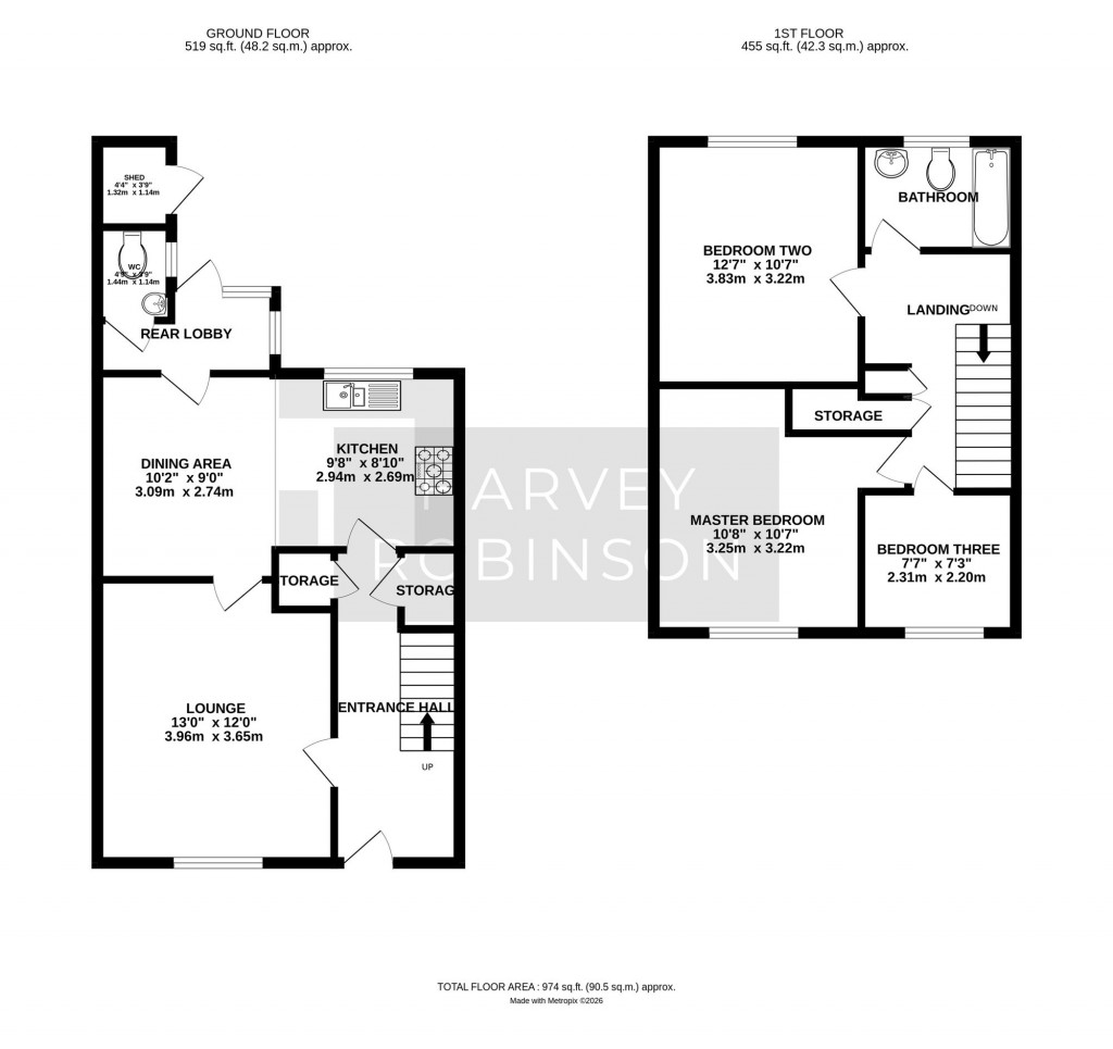 Floorplans For Whitehall Walk, St. Neots, PE19