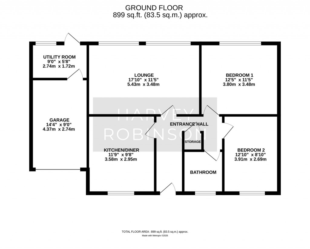 Floorplans For Meadow Lane, Earith, PE28