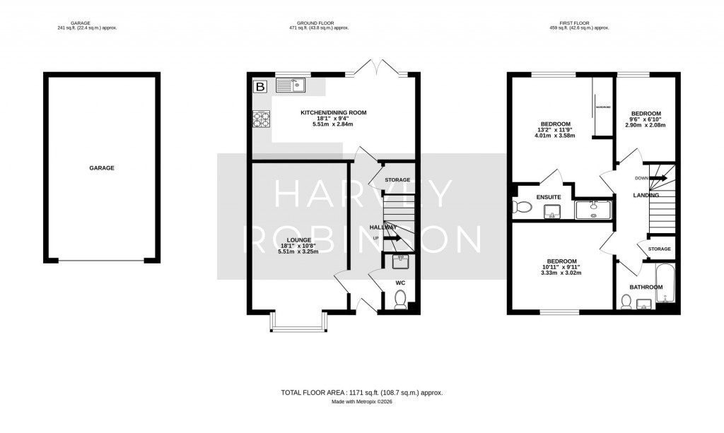 Floorplans For Larkinson Avenue, Biggleswade, SG18
