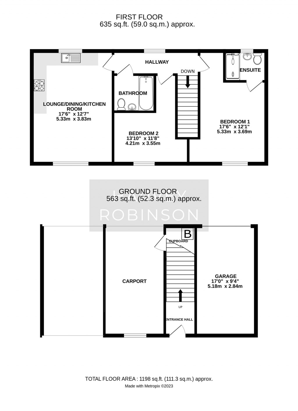 Floorplans For Tavener Drive, Biggleswade, SG18