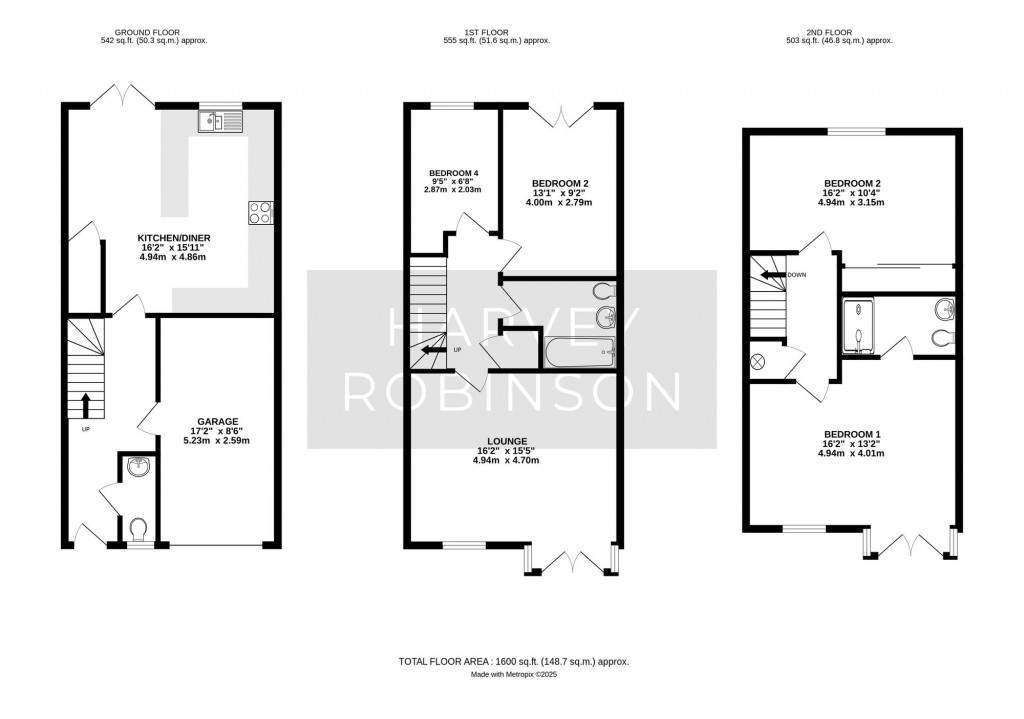 Floorplans For Samuel Jones Crescent, Little Paxton, PE19