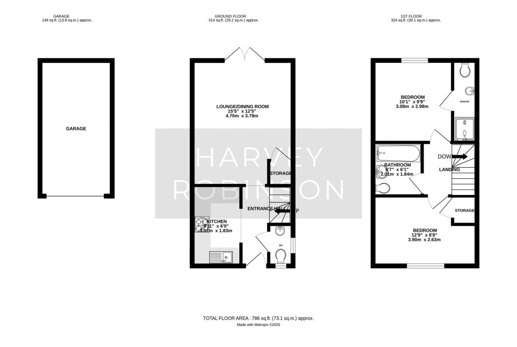 Floorplans For Coates Road, Biggleswade, SG18