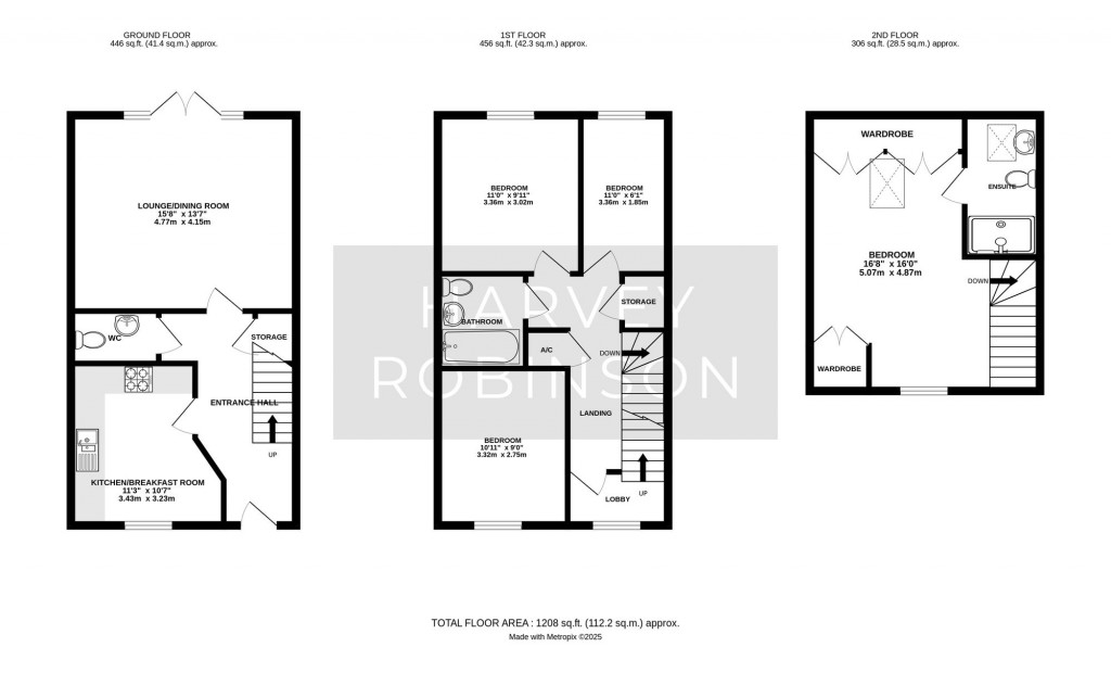 Floorplans For Delius Road, Biggleswade, SG18