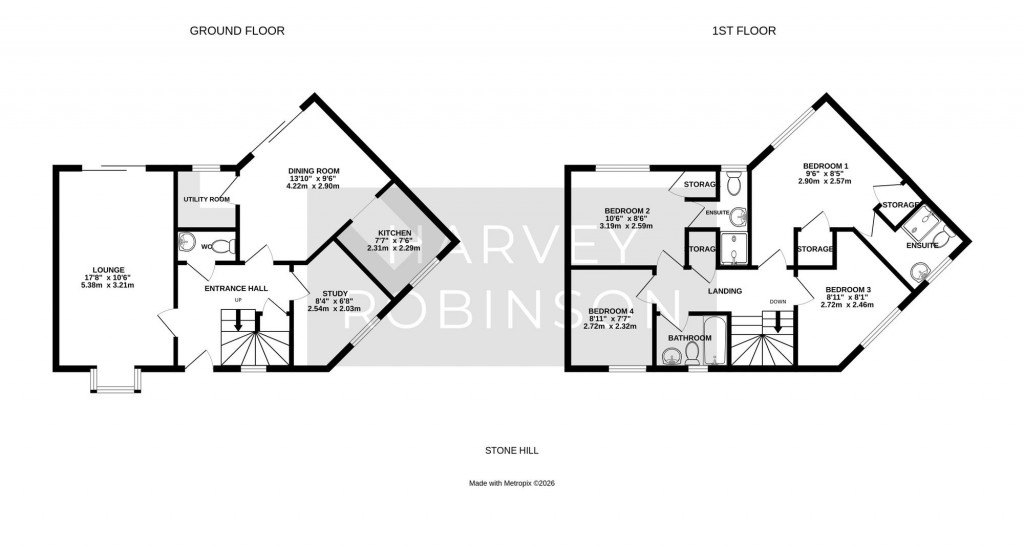 Floorplans For Stone Hill, St. Neots, PE19