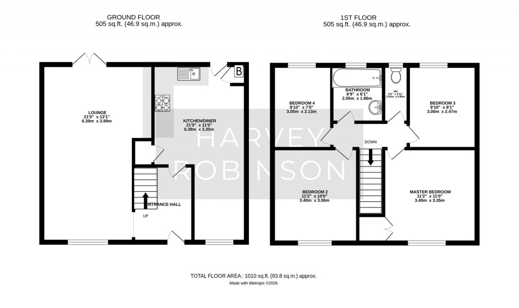 Floorplans For The Whaddons, Huntingdon, PE29