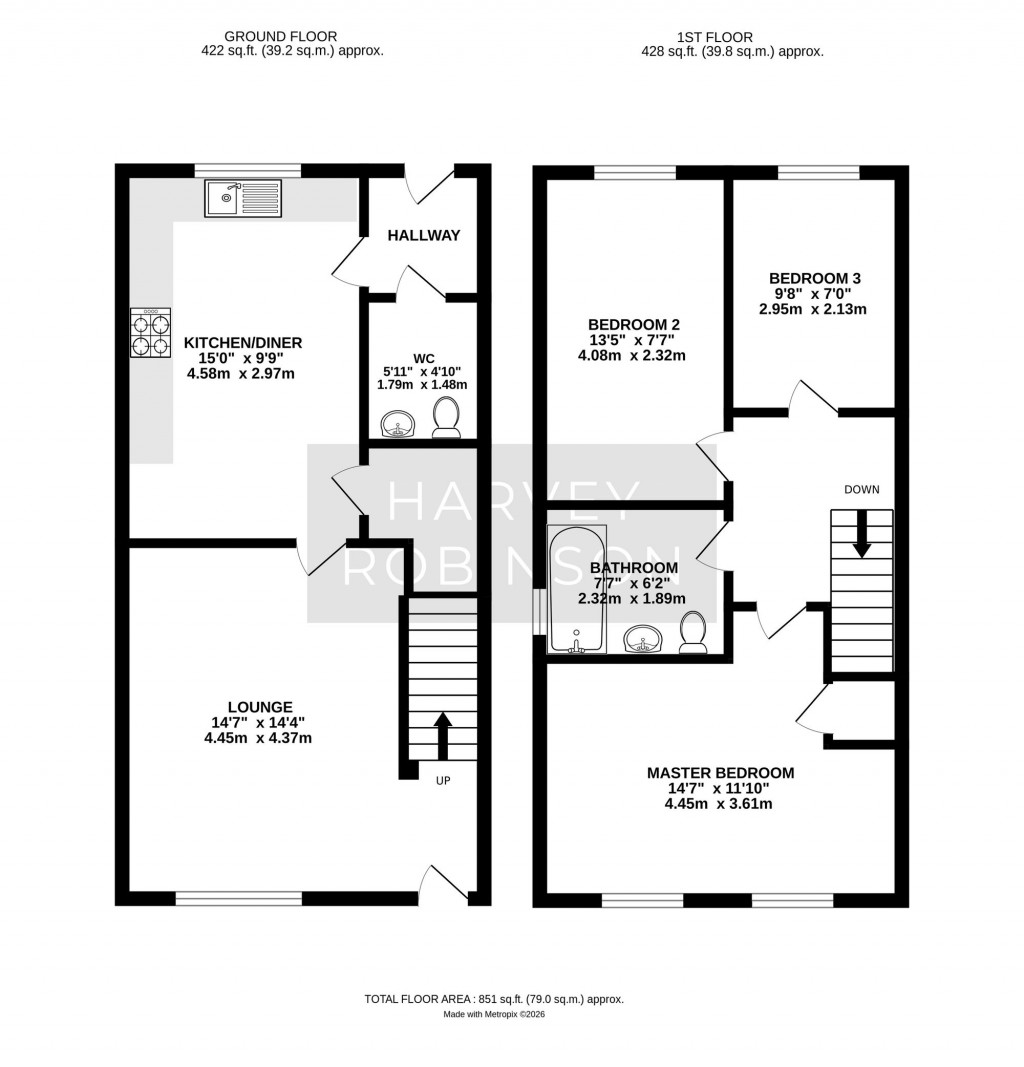 Floorplans For Humbrills Close, Warboys, PE28