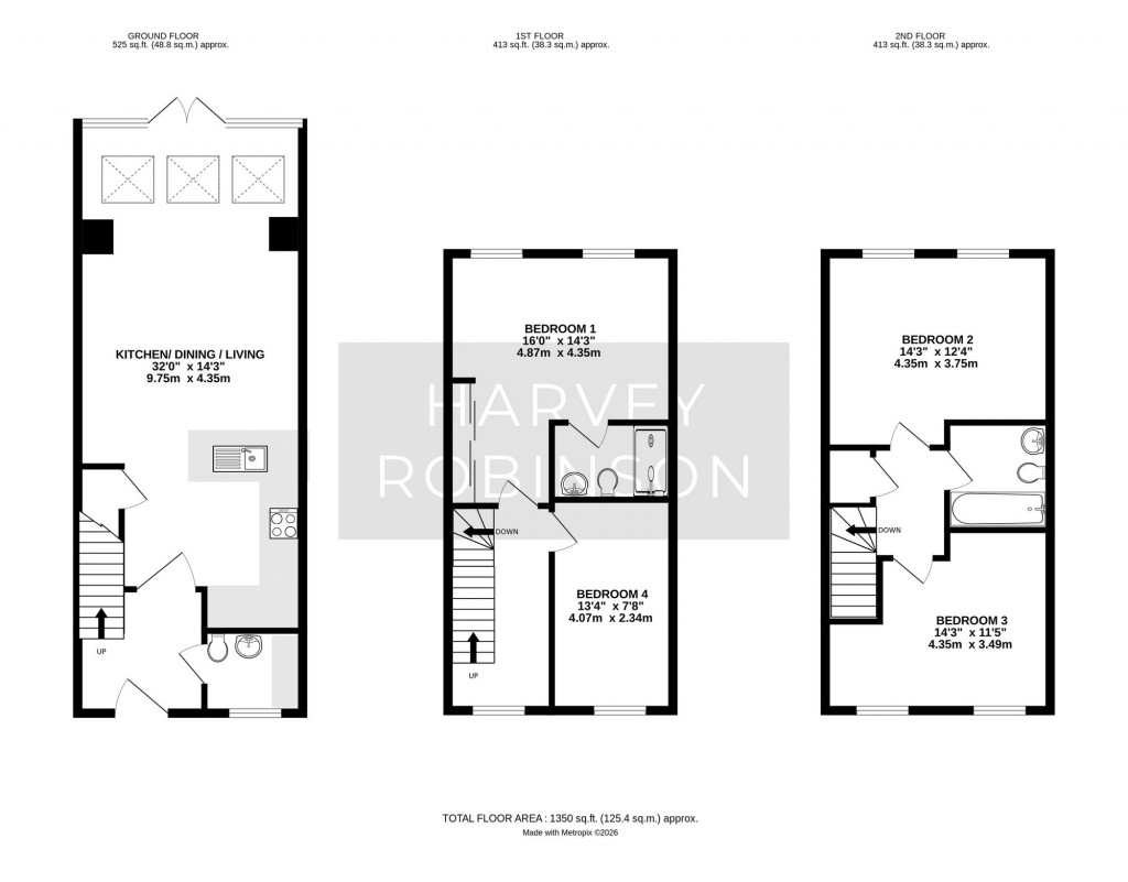 Floorplans For Dramsell Rise, St. Neots, PE19