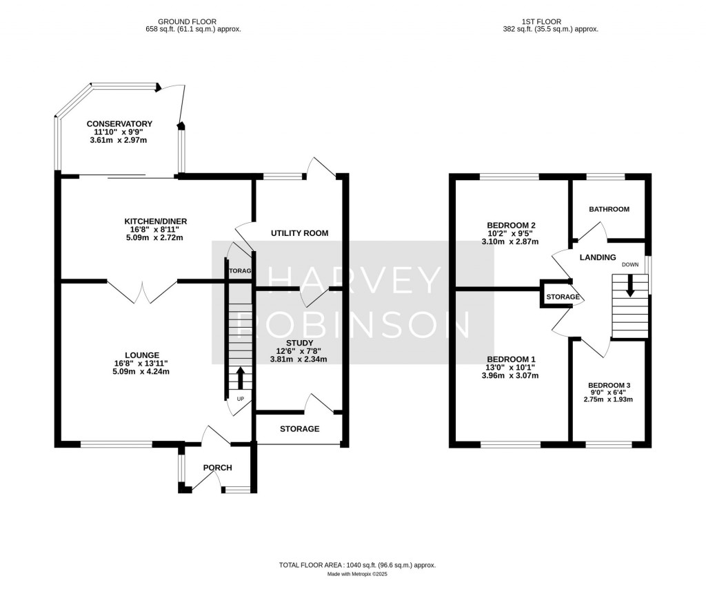 Floorplans For Harvey Drive, Somersham, PE28