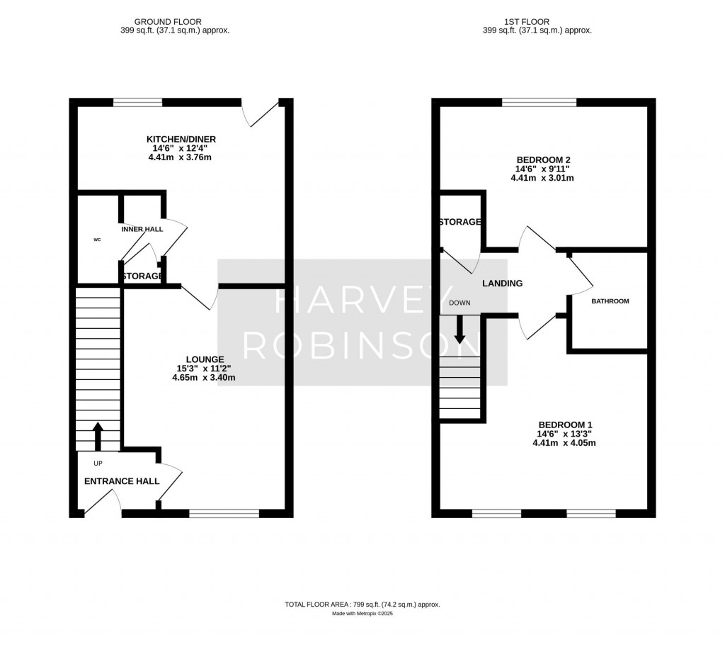 Floorplans For Wren Close, St. Ives, PE27