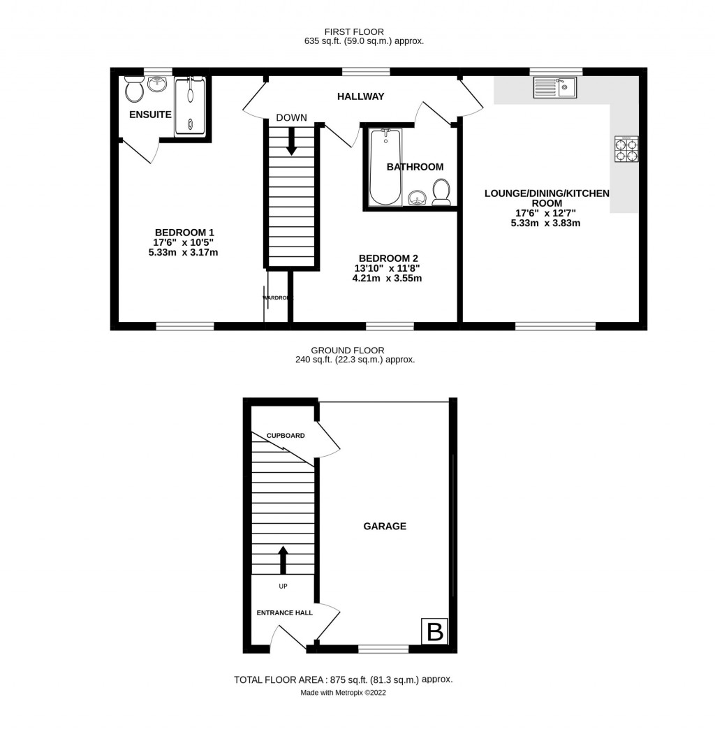 Floorplans For Walker Mead, Biggleswade, SG18