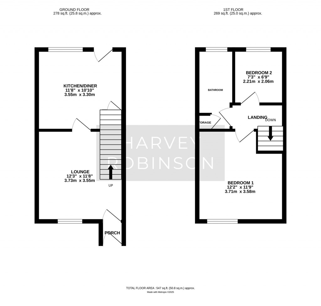 Floorplans For Tamar Close, St. Ives, PE27