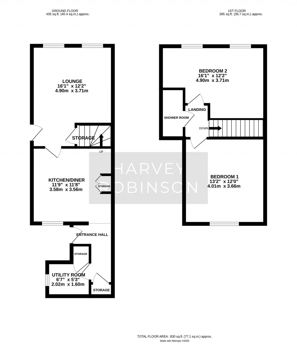 Floorplans For West Street, St. Ives, PE27