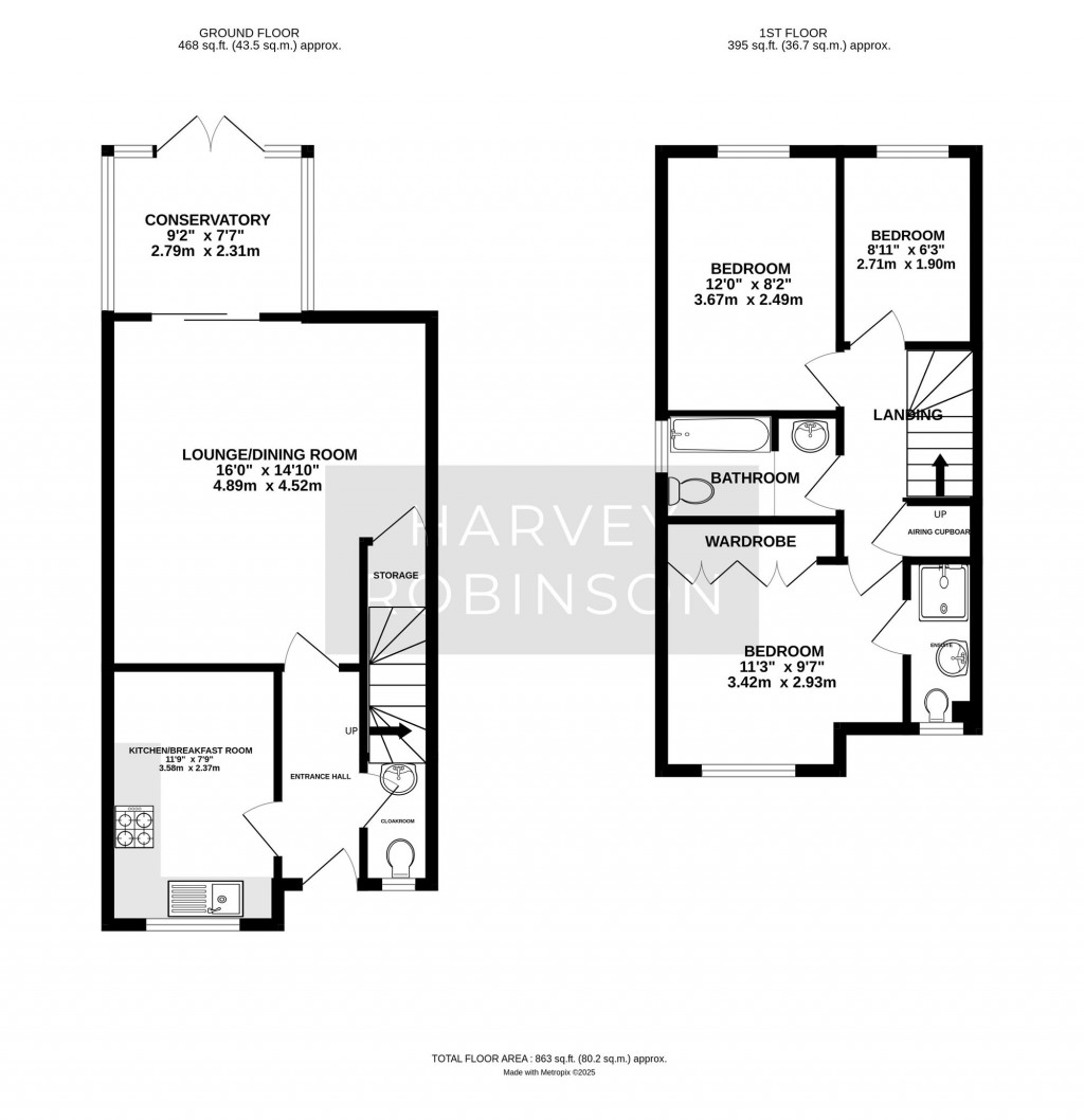 Floorplans For Tansey End, Biggleswade, SG18